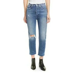 Re/Done Originals High Waist Ankle Stovepipe‎ Jeans